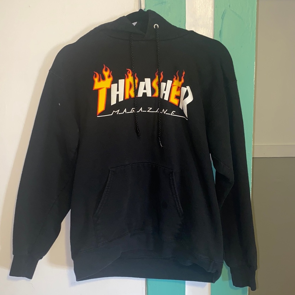 Black thrasher hoodie